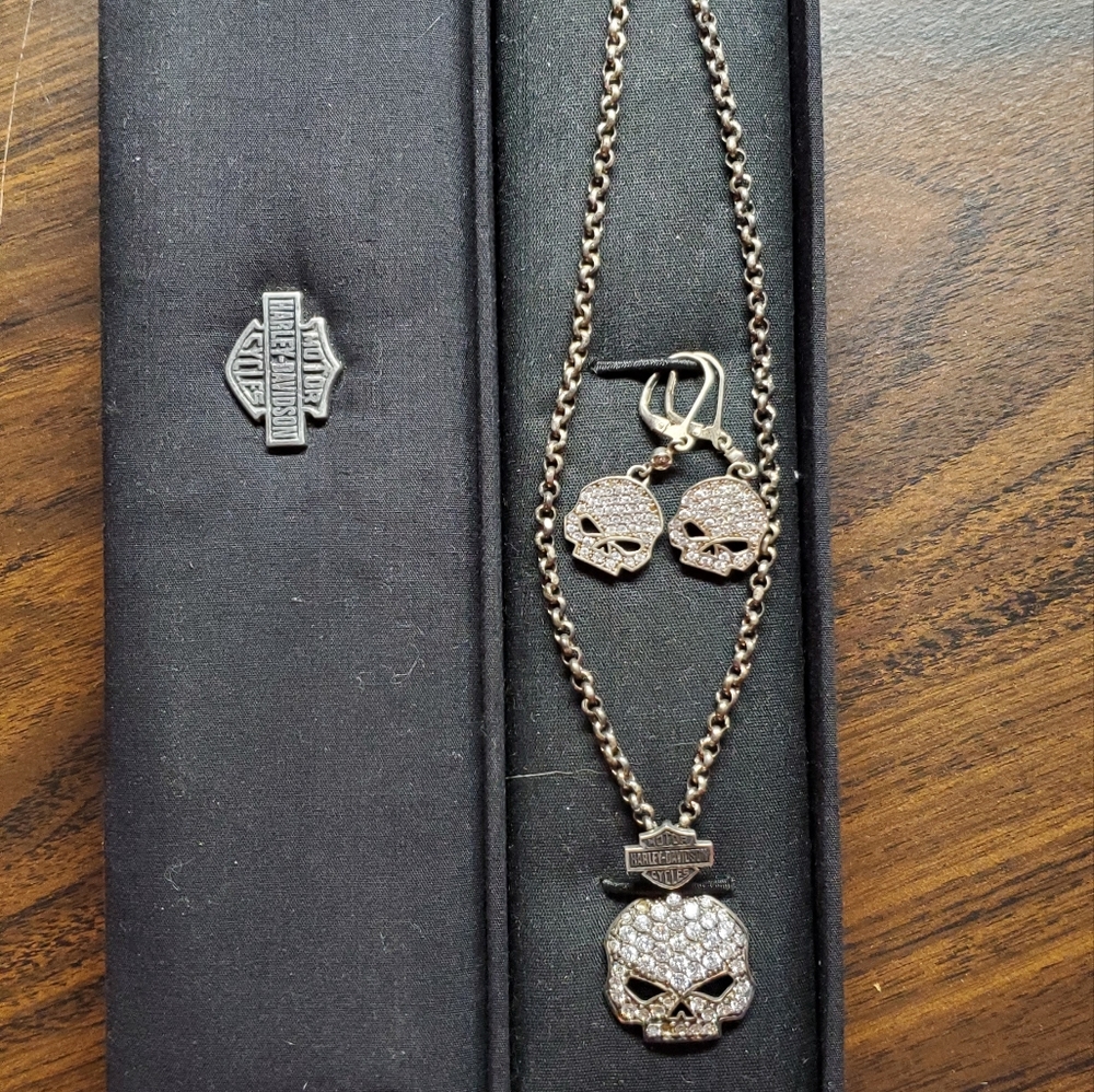Harley-Davidson necklace and earrings